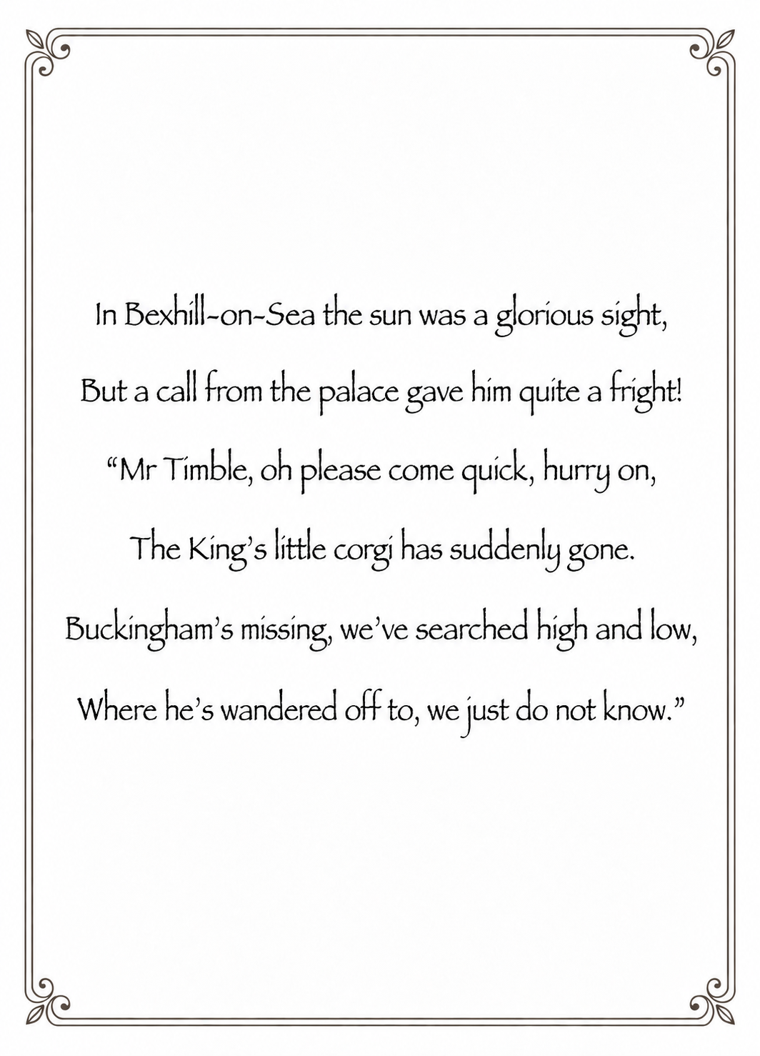 Mr Timble and the Missing Royal Puppy: Rhyming Children's Book for Ages 2-7