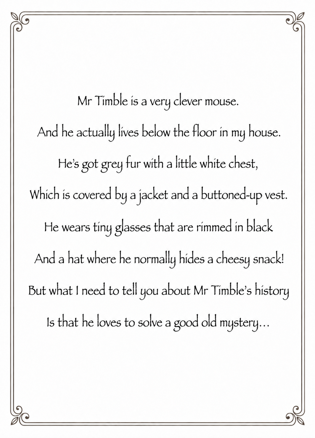 Mr Timble and the Bakery Theft: Rhyming Children's Book for Ages 2-7